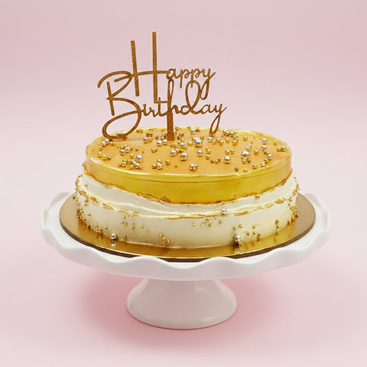 Golden Birthday Cake
