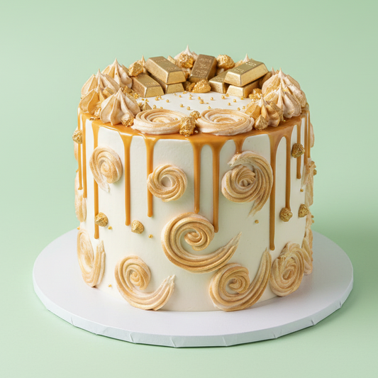Golden Scroll Cake