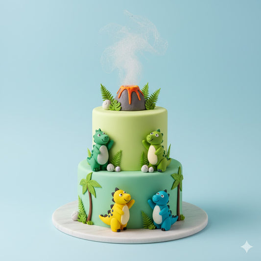 Green Dino Fun Cake