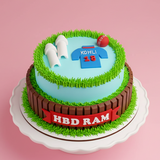 Green Field Cricket Cake