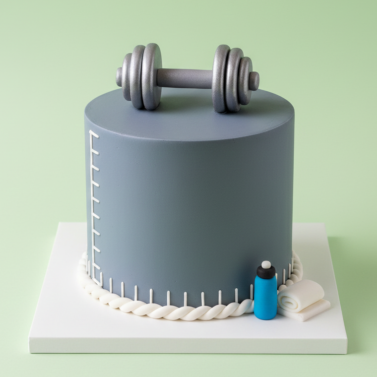 Gym Dumbbell Cake