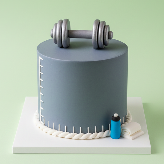 Gym Dumbbell Cake