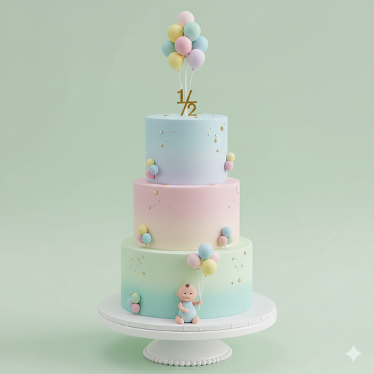 Half Balloon Baby Cake