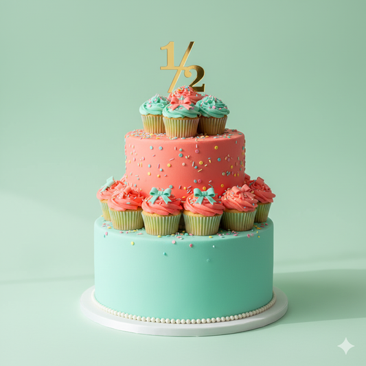 Half Cupcake Tower Cake