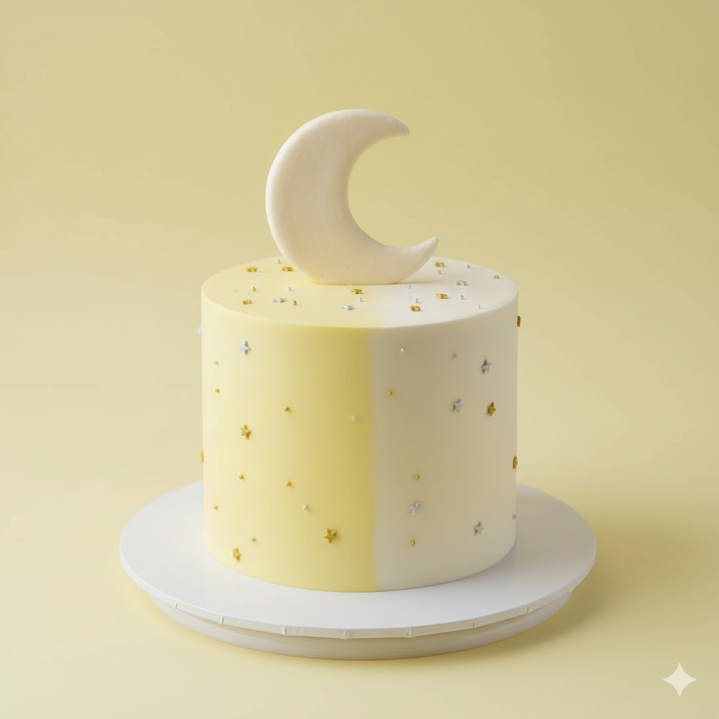 Half Moon Baby Cake