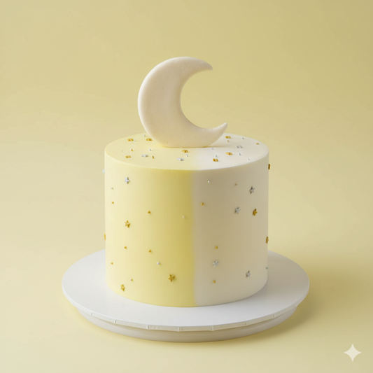 Half Moon Baby Cake