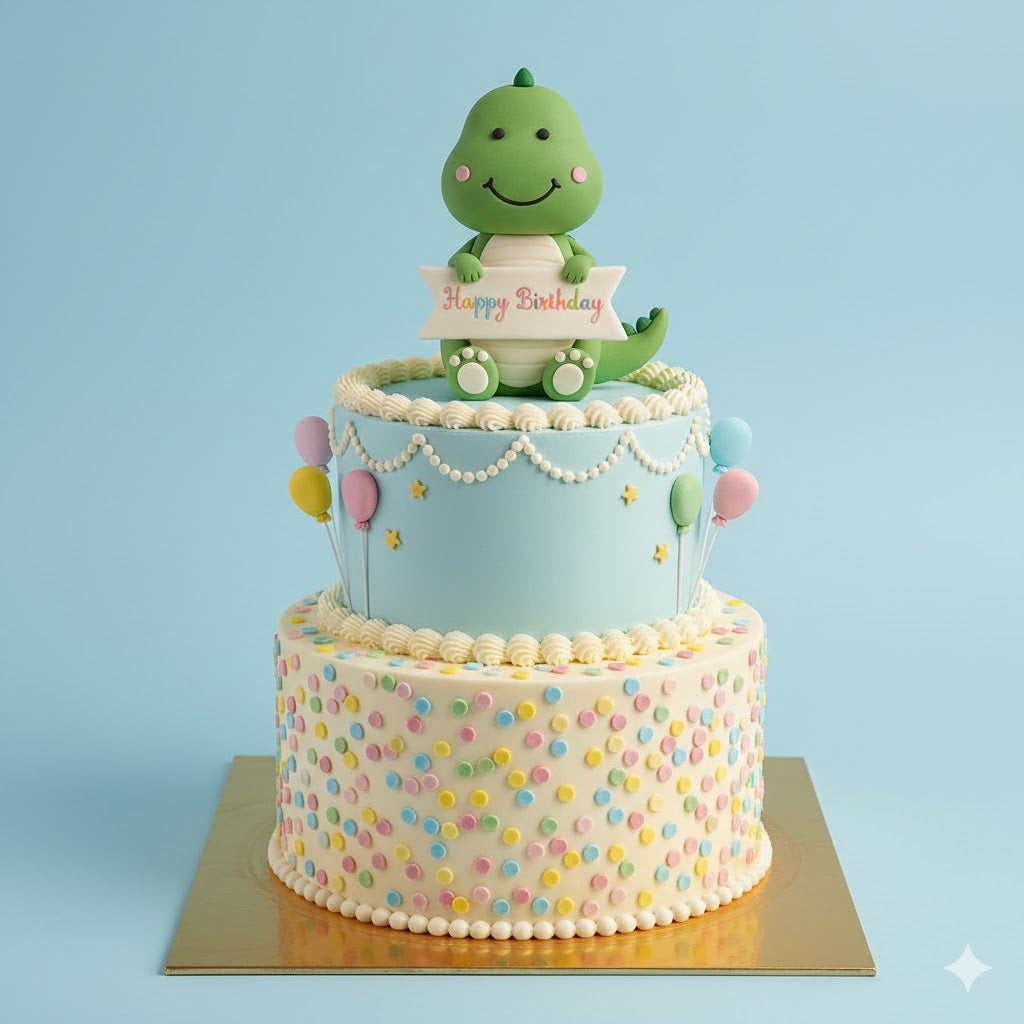Happy Dino Birthday Cake