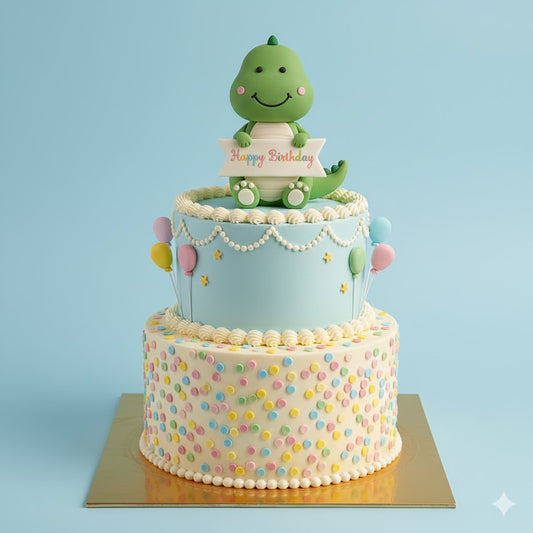 Happy Dino Birthday Cake