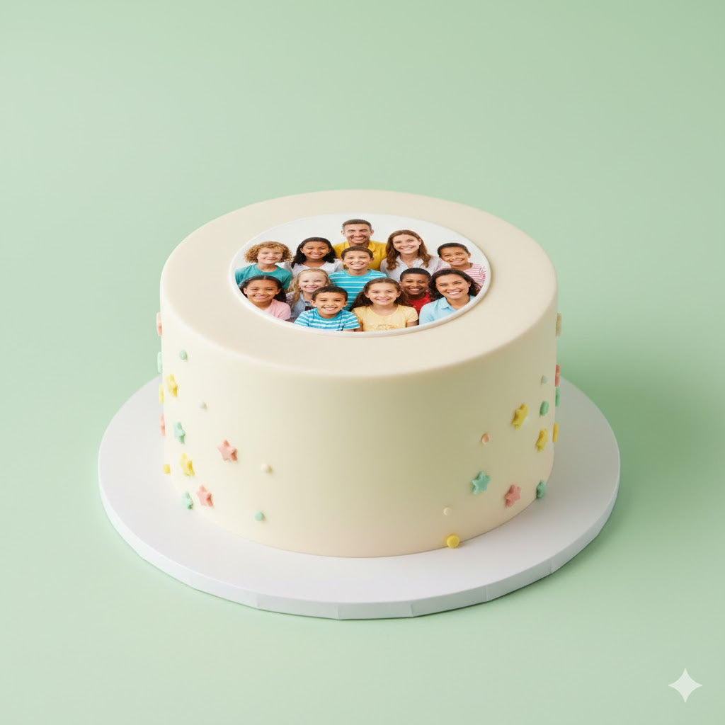 Happy Faces Photo Cake