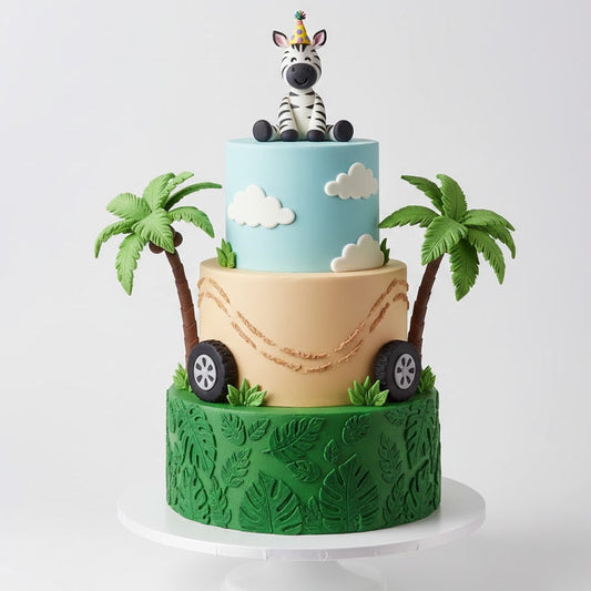 Happy Safari Birthday Cake