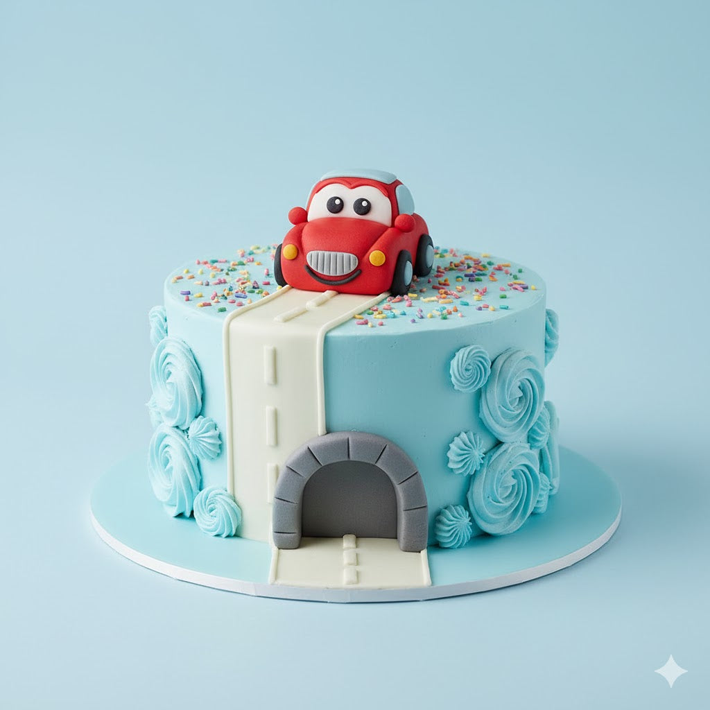 Happy Wheels Tunnel Cake