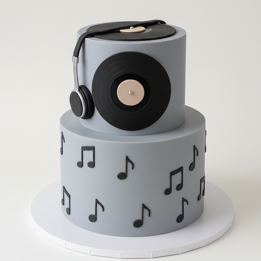 Headphone & Vinyl Combo Cake)