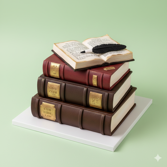 Lawyer Law Book Cake