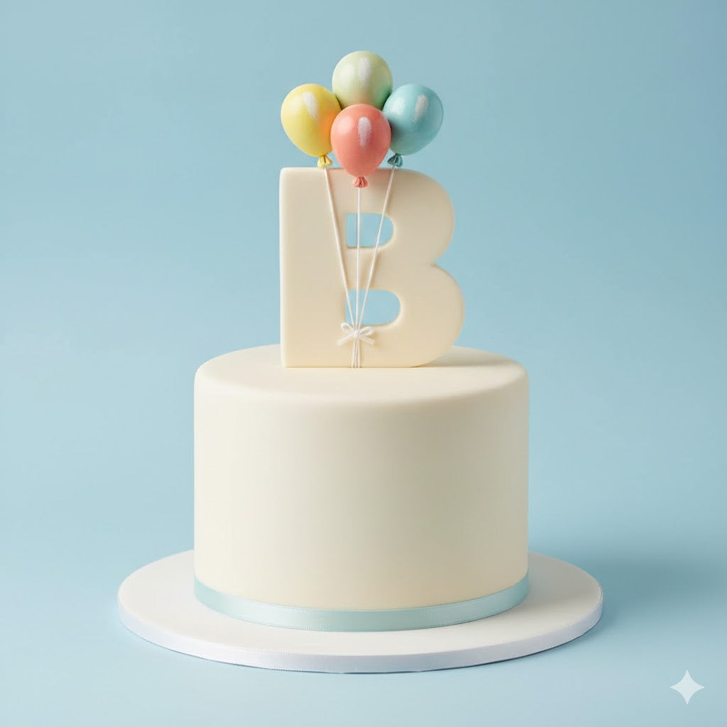 Letter B Balloon Cake