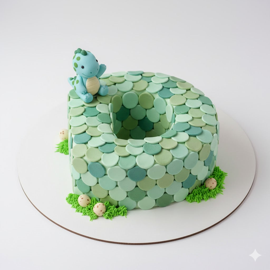 Letter D Dino Cake