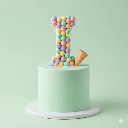 Letter I Ice Cream Cake