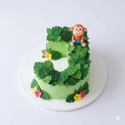 Letter J Jungle Cake