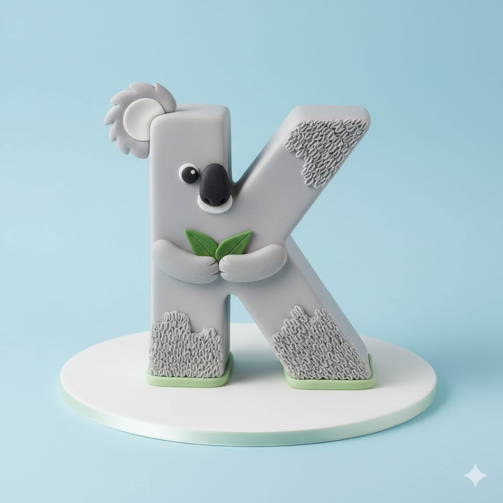 Letter K Koala Cake