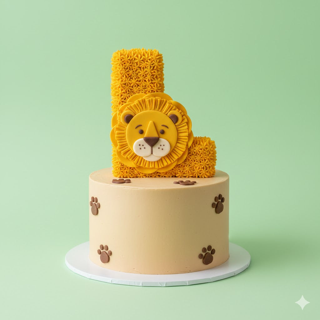 Letter L Lion Cake