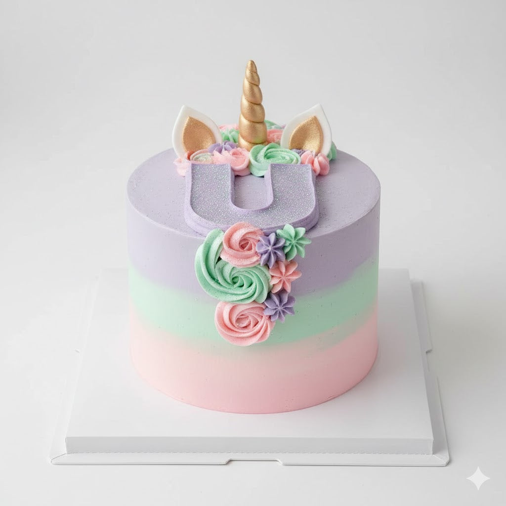 Letter U Unicorn Cake