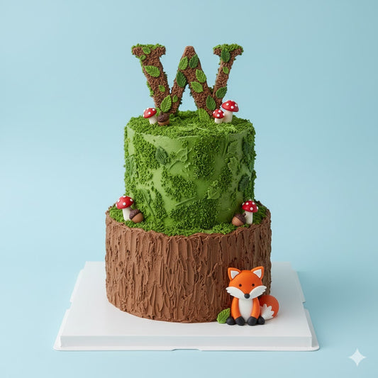 Letter W Woodland Cake