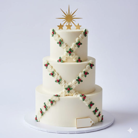 Letter X Xmas Star Cake