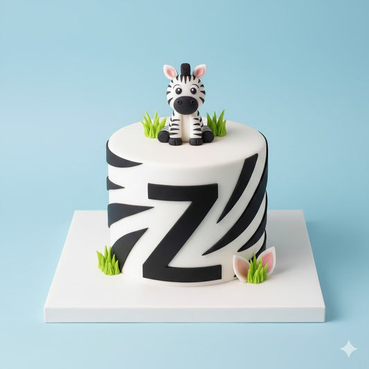 Letter Z Zebra Cake