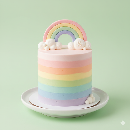 Mini Half Rainbow Cake