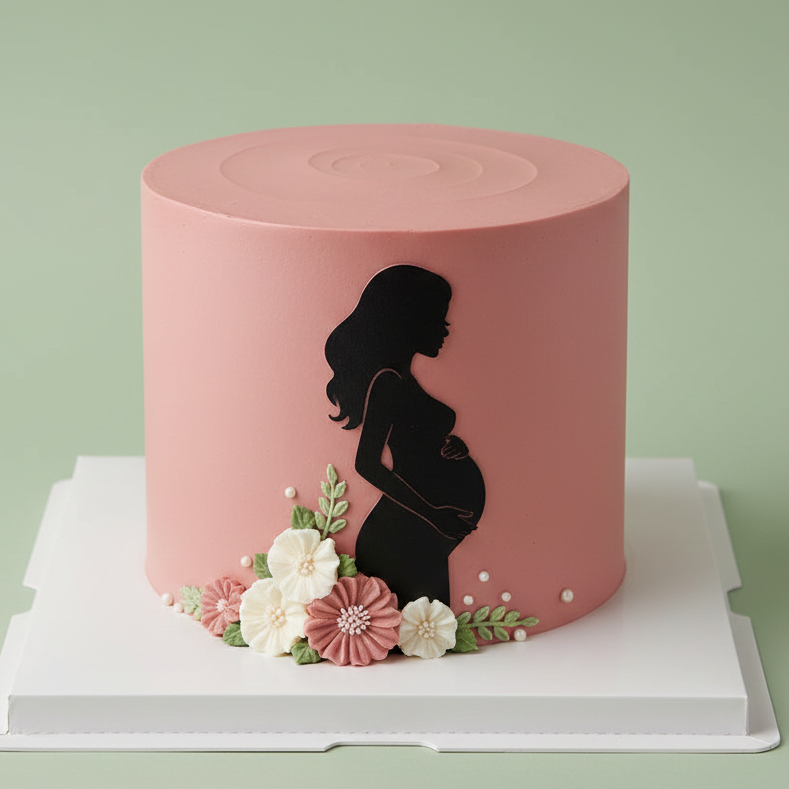 Mommy Belly Silhouette Cake