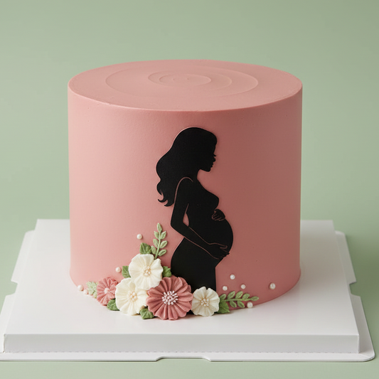 Mommy Belly Silhouette Cake