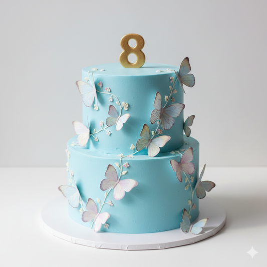 Number Eight Butterfly Cake