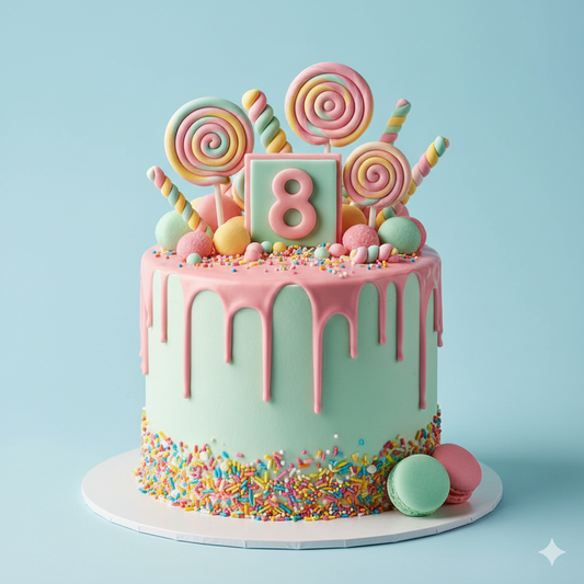 Number Eight Candy Cake