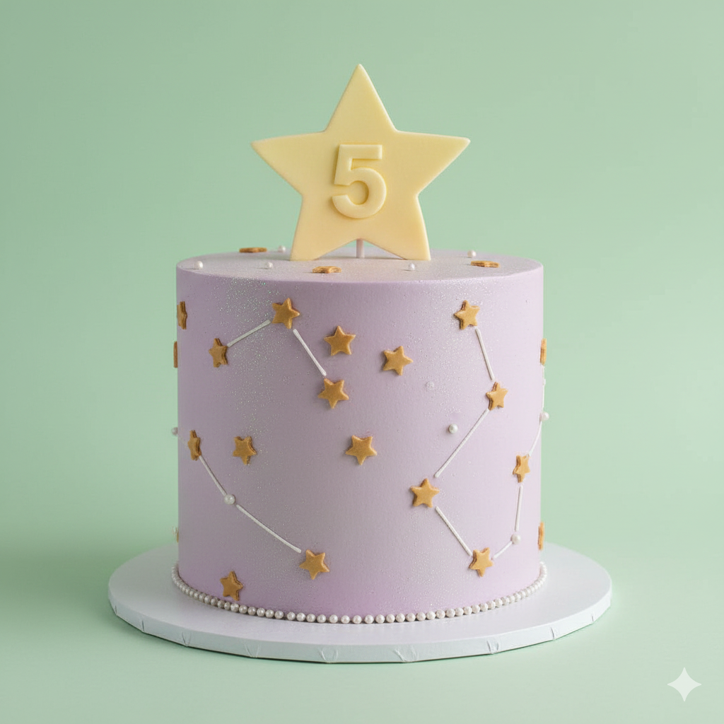 Number Five Star Cake