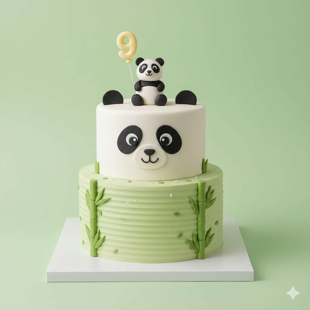 Number Nine Panda Cake