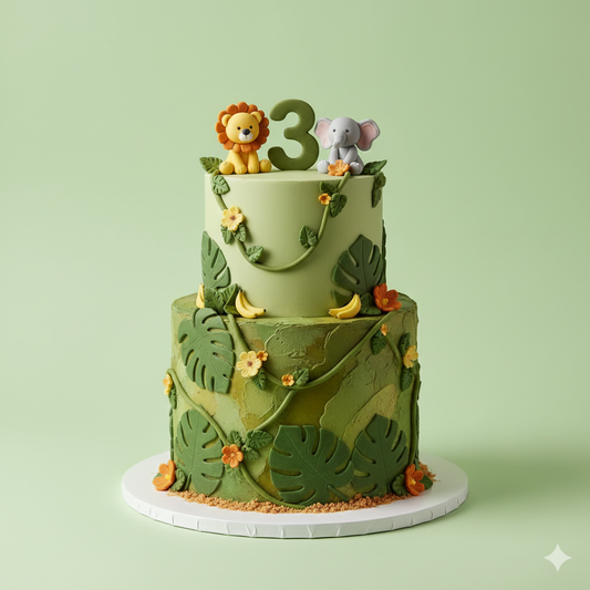 Number Three Jungle Cake