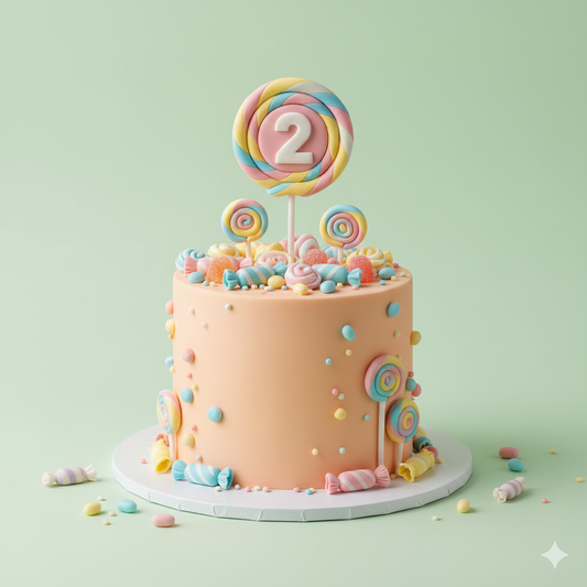 Number Two Candy Cake