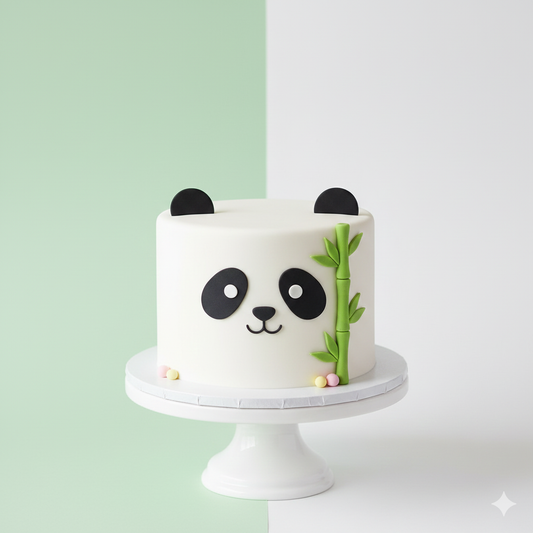 Panda Face Cake