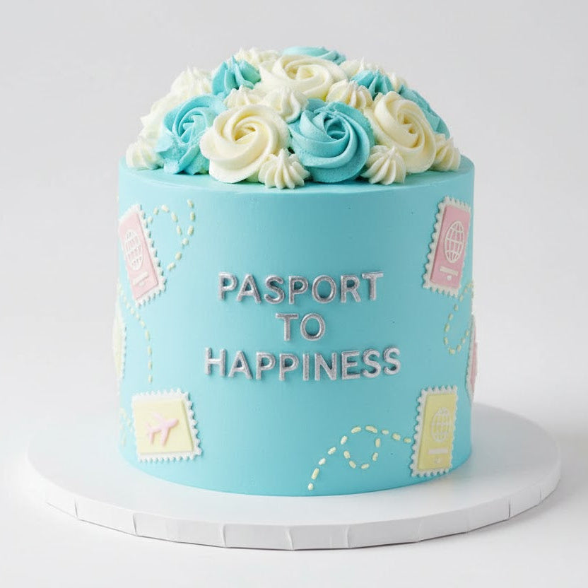 Passport to Happiness Cake