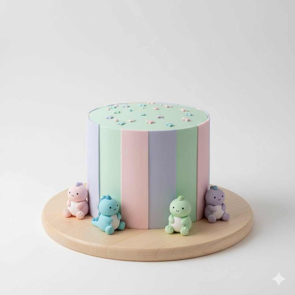 Pastel Dino Cake