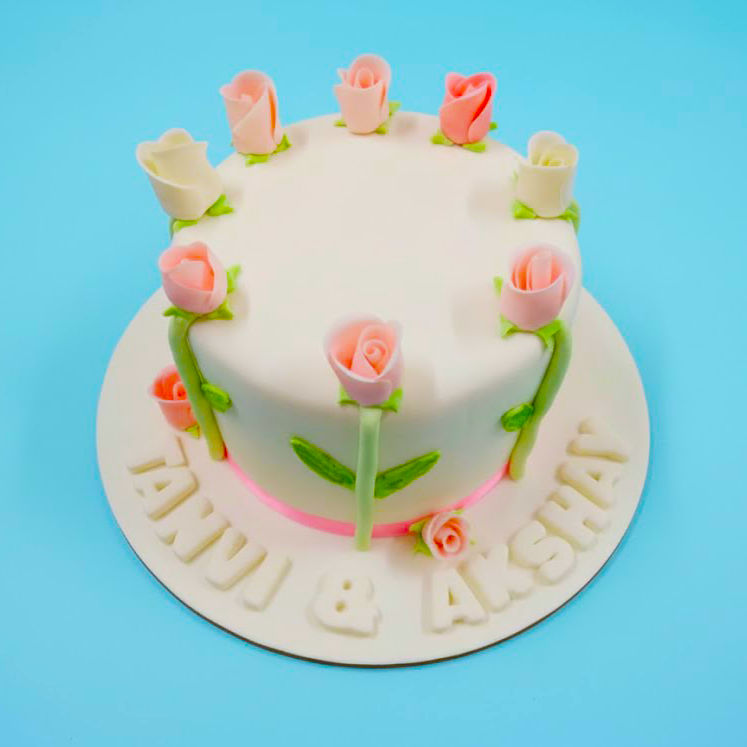 Pastel Floral Garden Cake