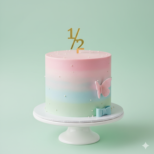 Pastel Half Birthday Cake