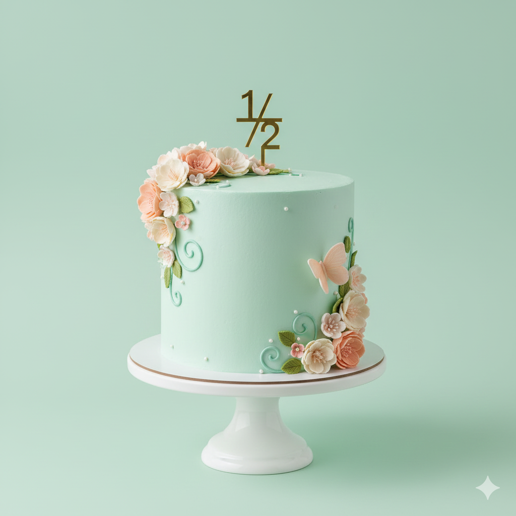 Pastel Half Blossom Cake