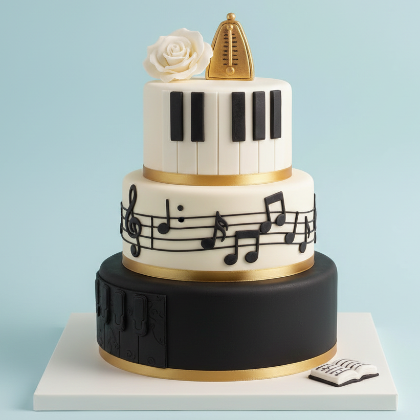 Piano Keys Cake