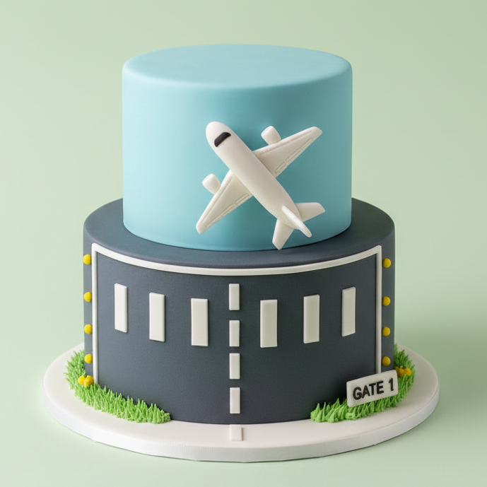 Pilot Runway Cake