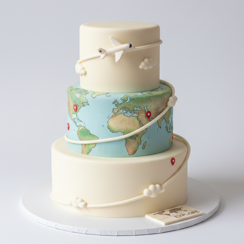Pilot World Route Cake
