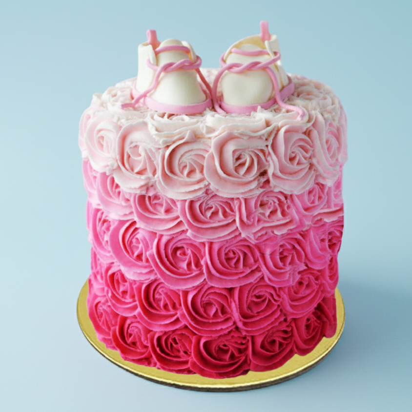Pink Rosette Delight Cake