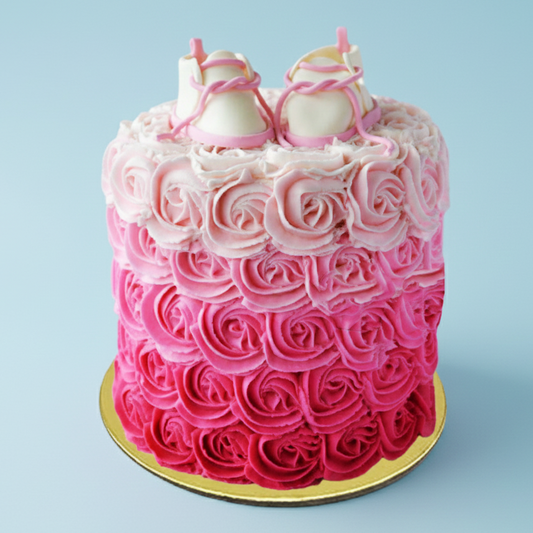 Pink Rosette Delight Cake