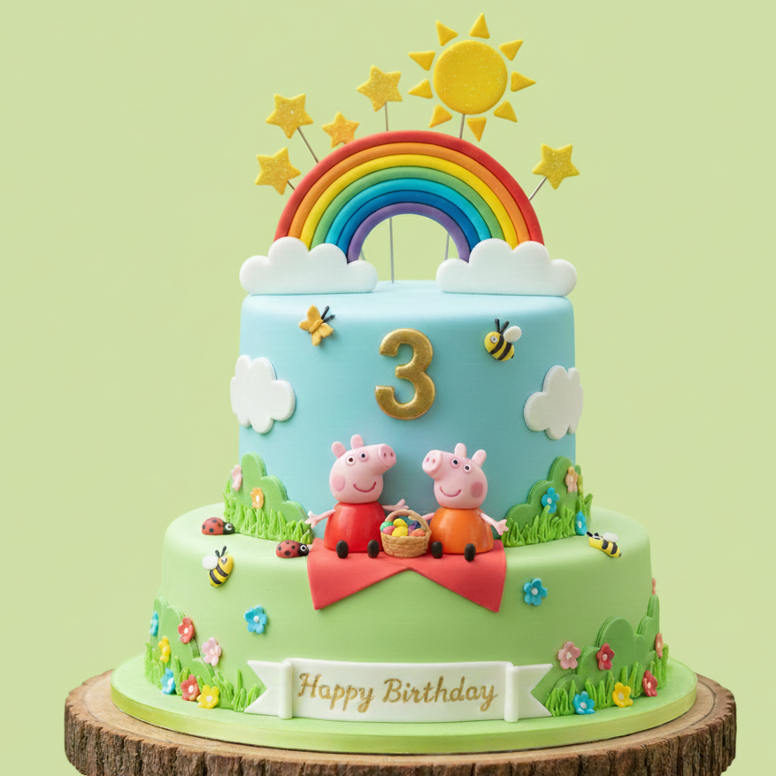 Rainbow Garden Joy Cake