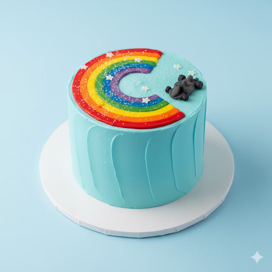 Rainbow Road Mini Cake
