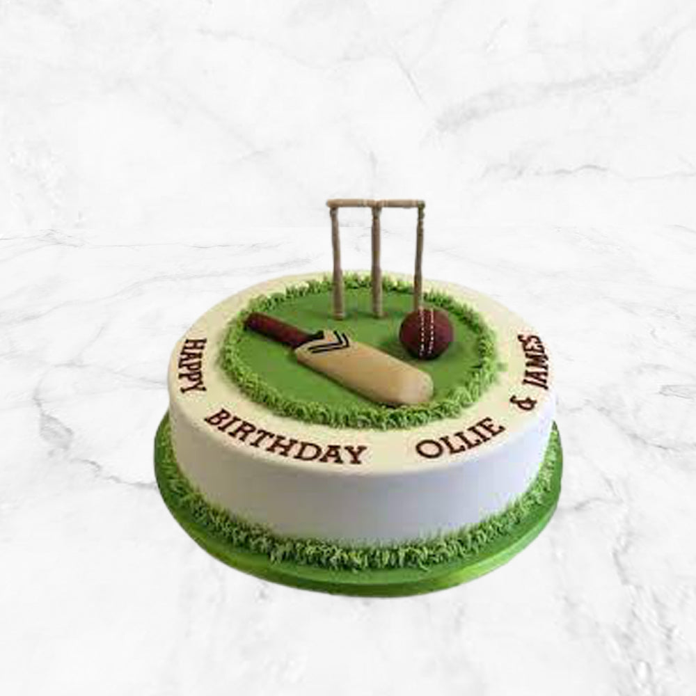 Cricket Theme Cake